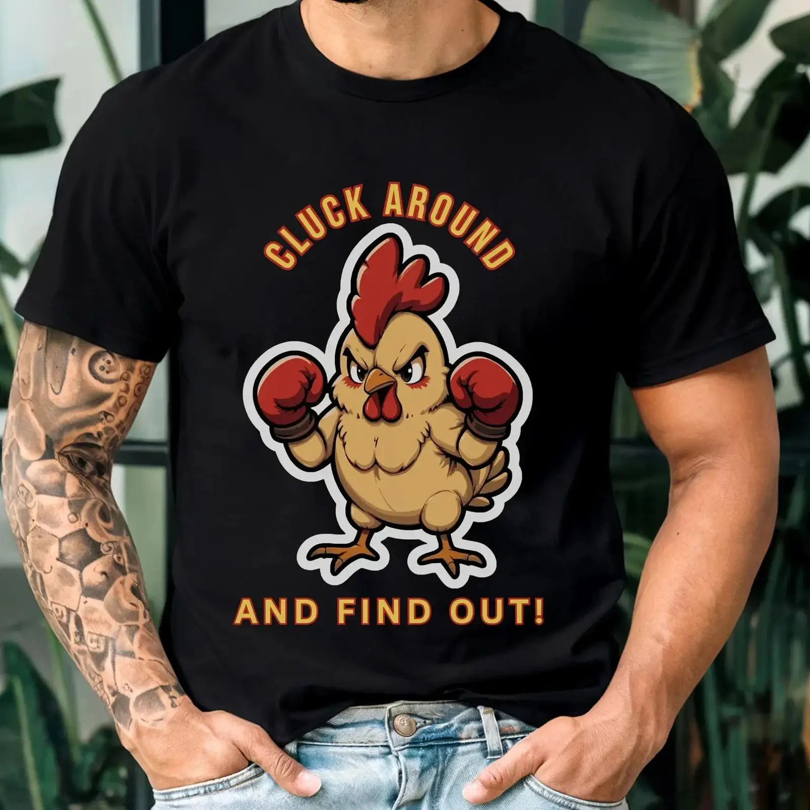 Vintage Fashion Finds - Kaos Lucu Gambar Ayam Tinju Marah