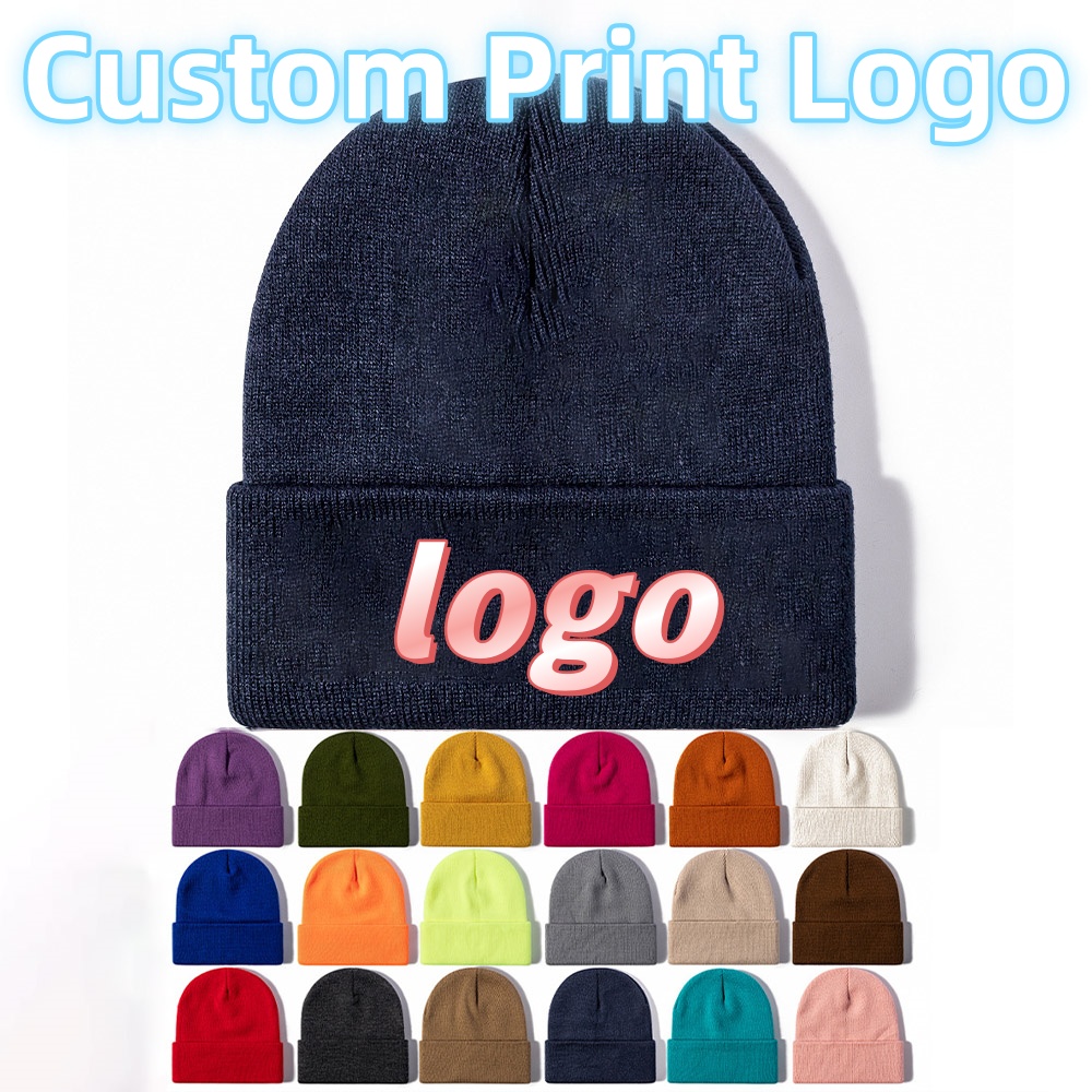 Vintage Fashion Hats - Topi Rajut Pria Warna Solid dengan