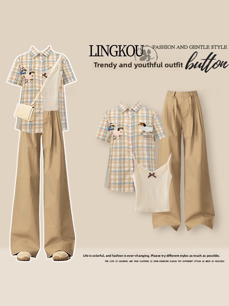 Vintage Fashion Years - Set Kasual Ukuran Besar Wanita Musim