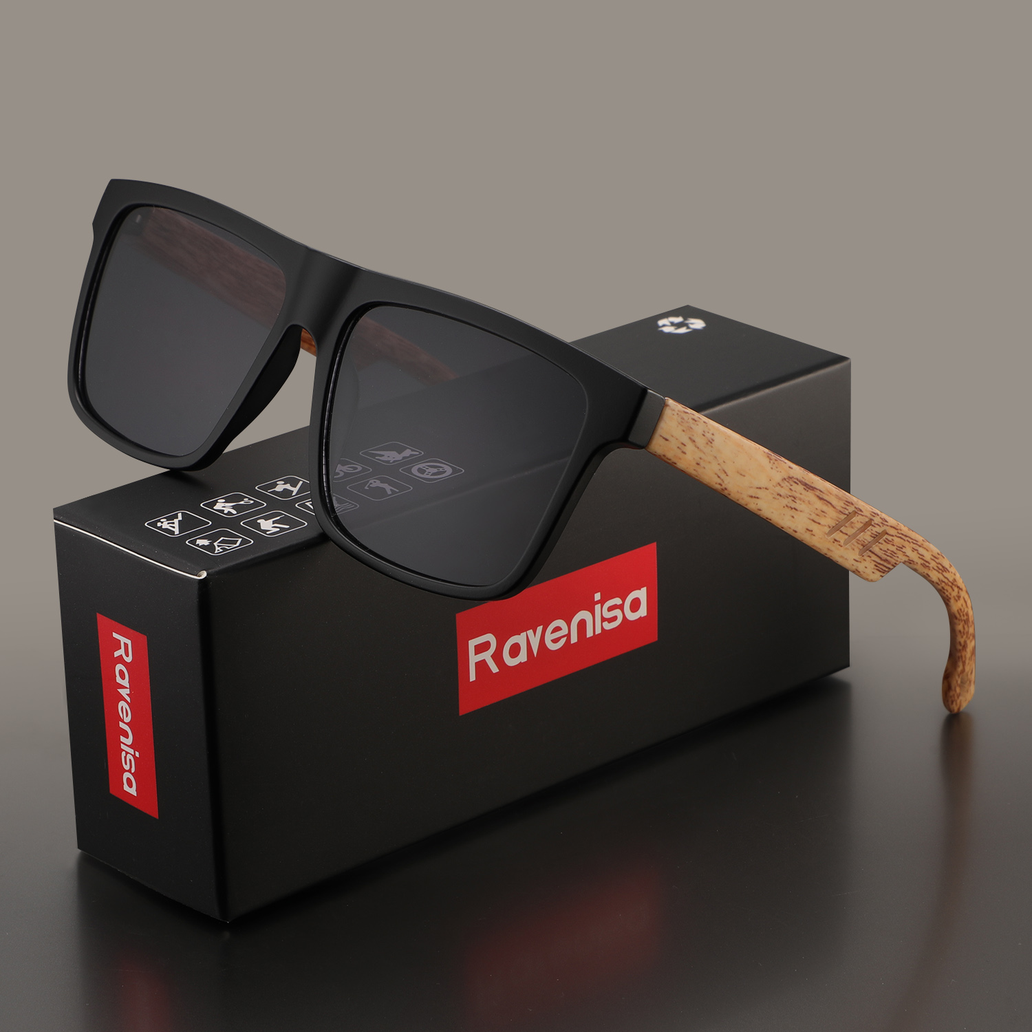 Vintage Fashion Images - Ravenisa Kacamata Hitam Bingkai Persegi Antik