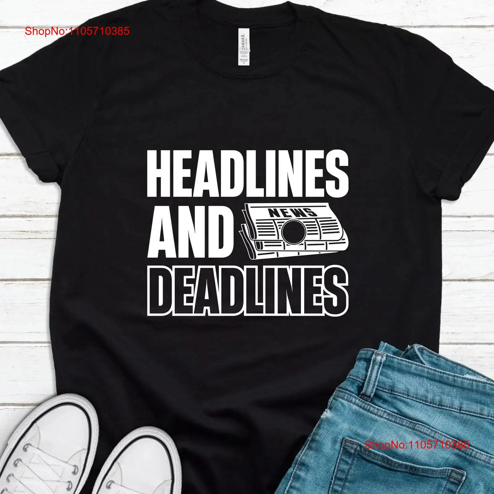 Vintage Fashion Journal - Kaos Jurnalis Reporter Jurnalisme untuk T1802