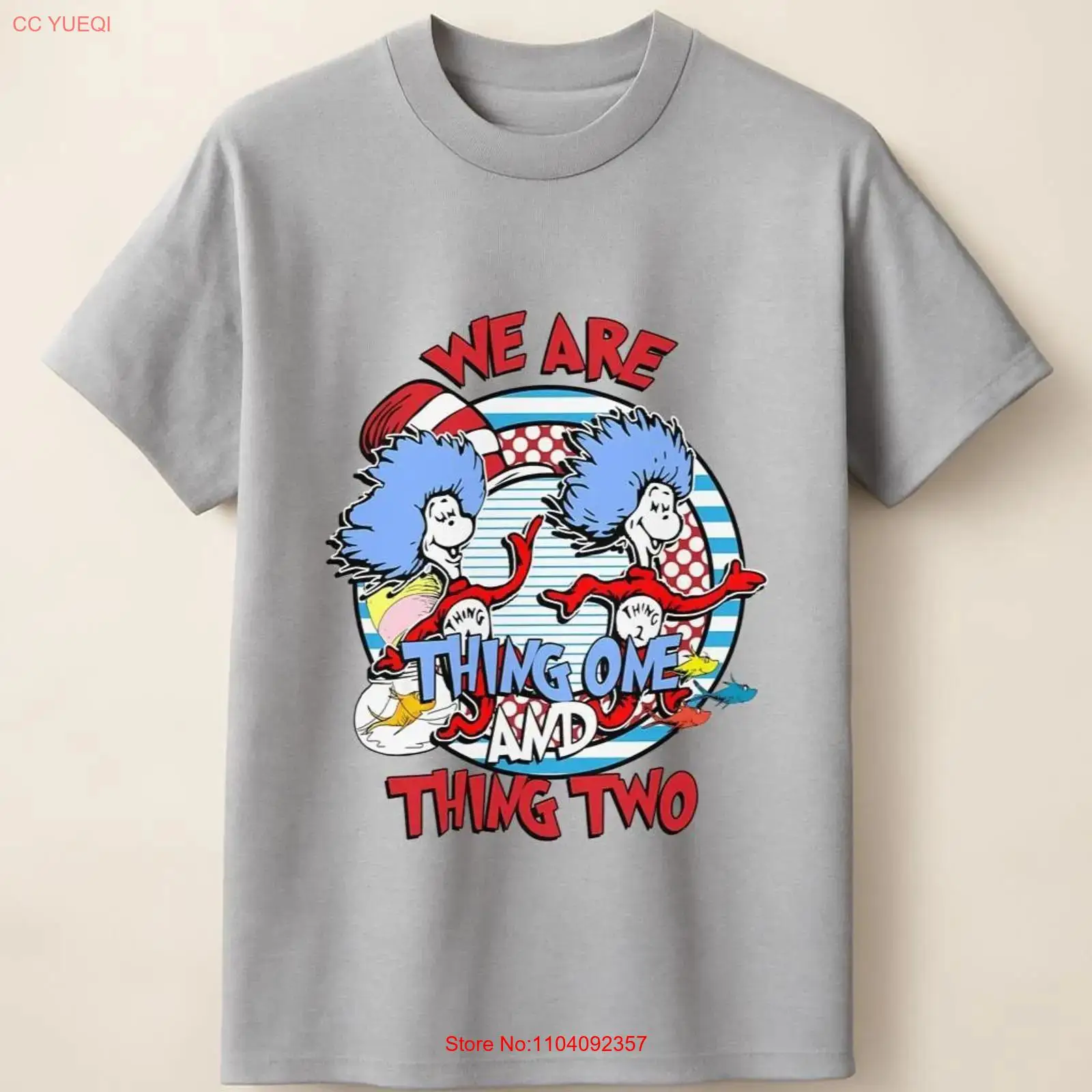 Vintage Fashion Hats - Kaos Cetak Gaya Komik Thing One