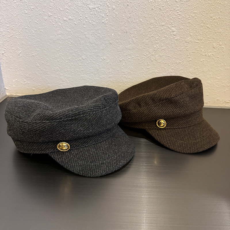 Vintage Fashion Hats - Topi Baret Newsboy Vintage Wol Wanita