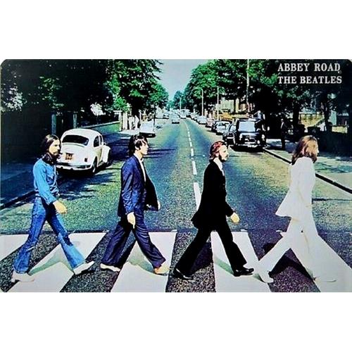 Vintage Fashion Posters - Papan Tanda Logam Vintage Abbey Road