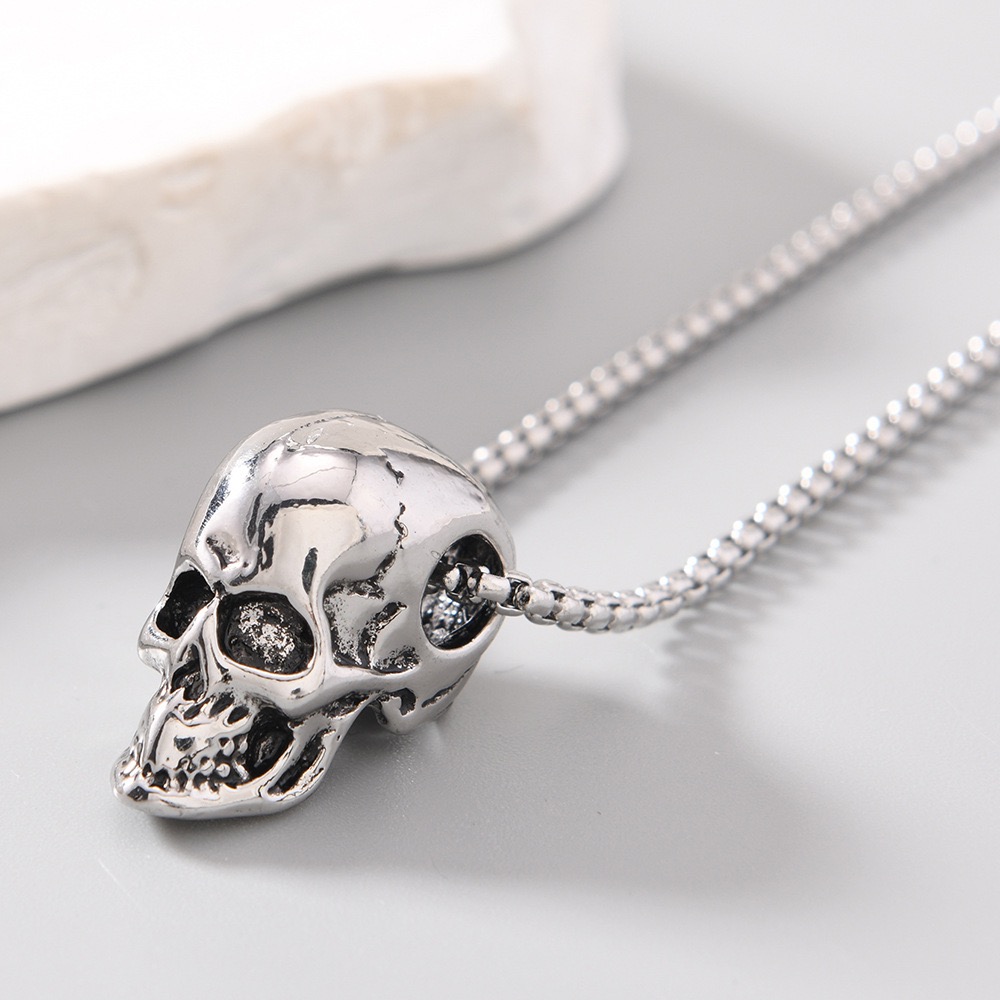 Vintage Fashion Ideas - Kalung Tengkorak Paduan Vintage Perhiasan Punk