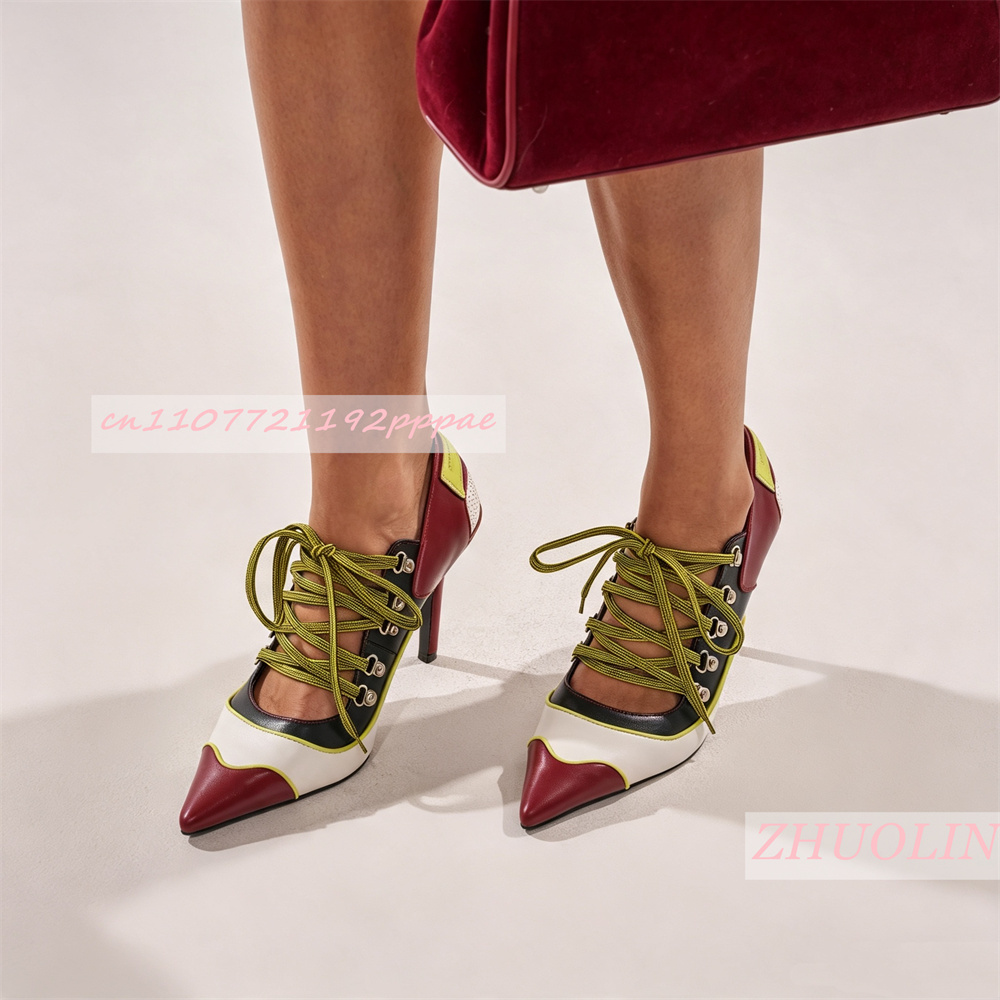 Vintage Fashion Online - Sepatu Hak Stiletto Ujung Runcing Bertali