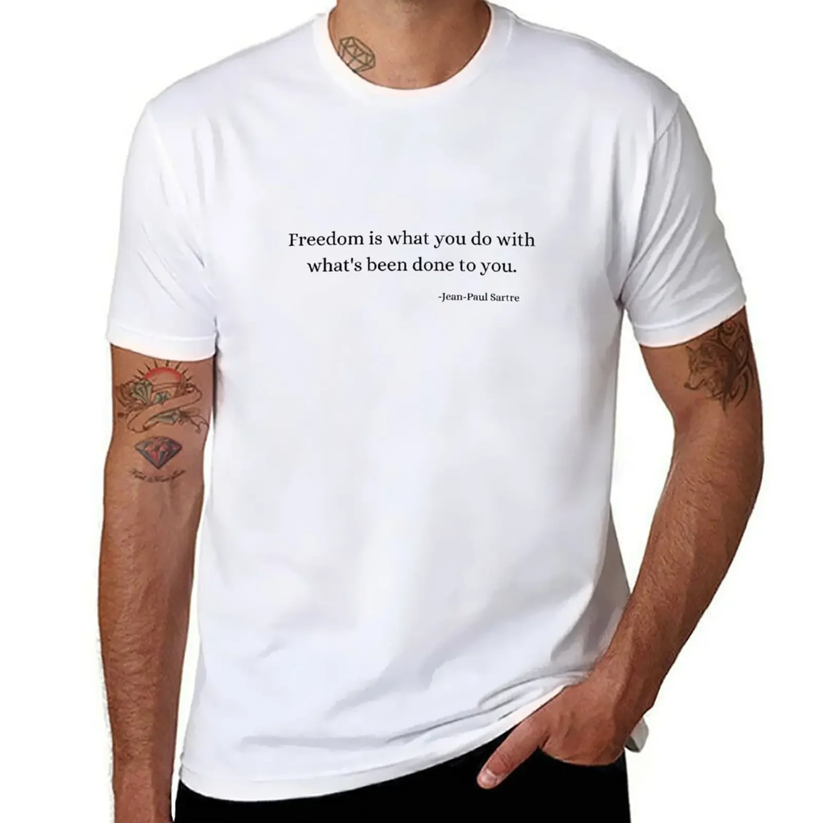 Vintage Fashion Quotes - Kutipan Filsafat Sejarah: Kaos Jean-Paul Sartre