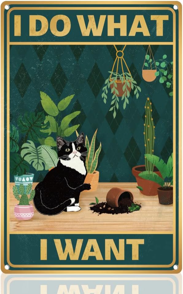 Y1, Tanda Kucing Lucu Memecah  - Vintage Fashion Posters ulasan dan harga