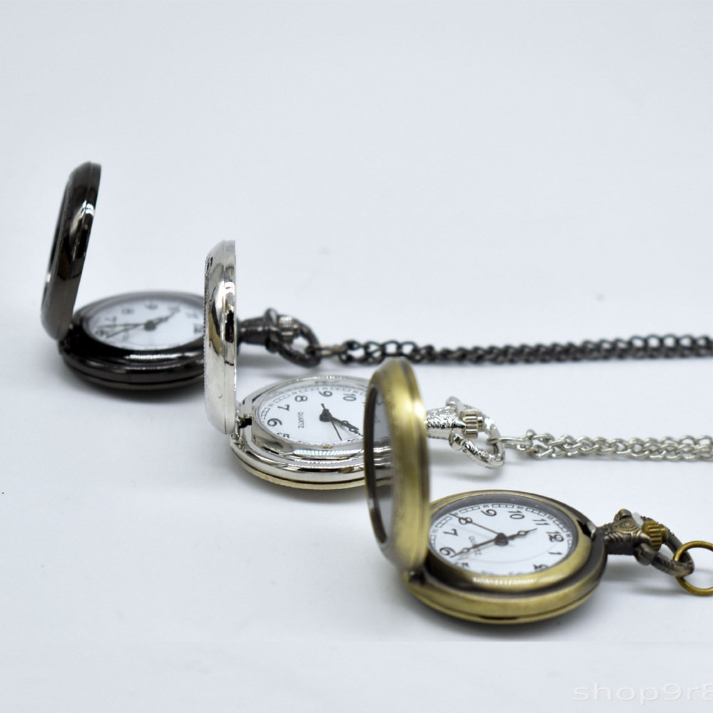 Kalung Liontin Jam Saku Logam  - Vintage Fashion Online ulasan dan harga