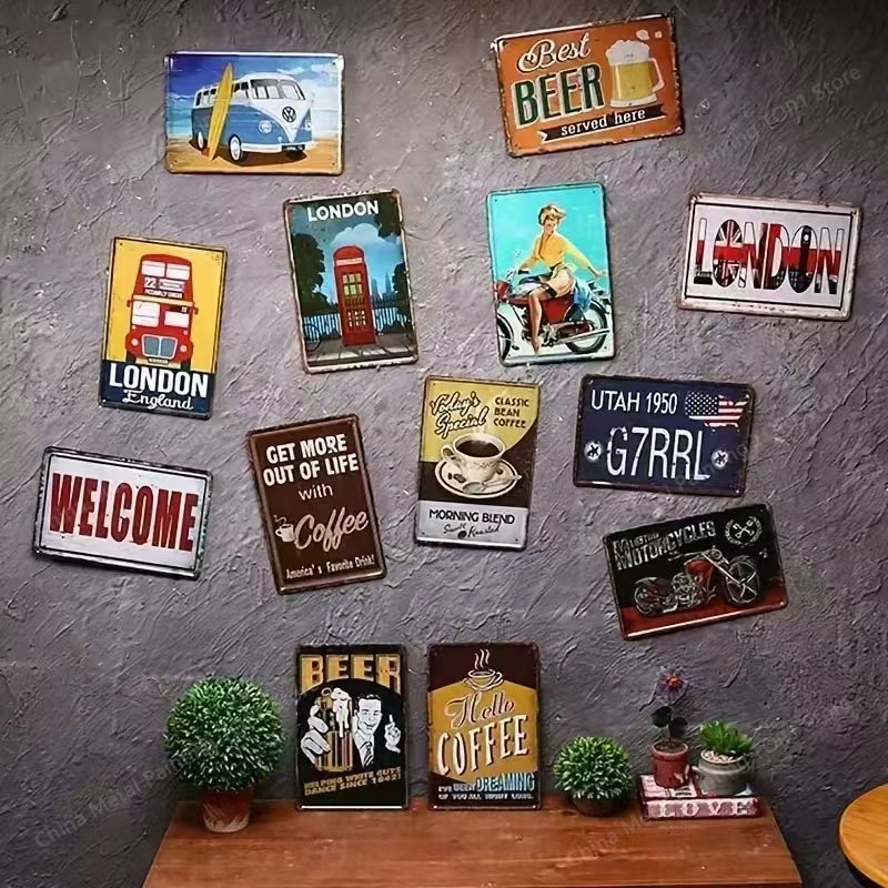 1PC Papan Logam Vintage Fashio - Vintage Fashion Posters ulasan dan harga