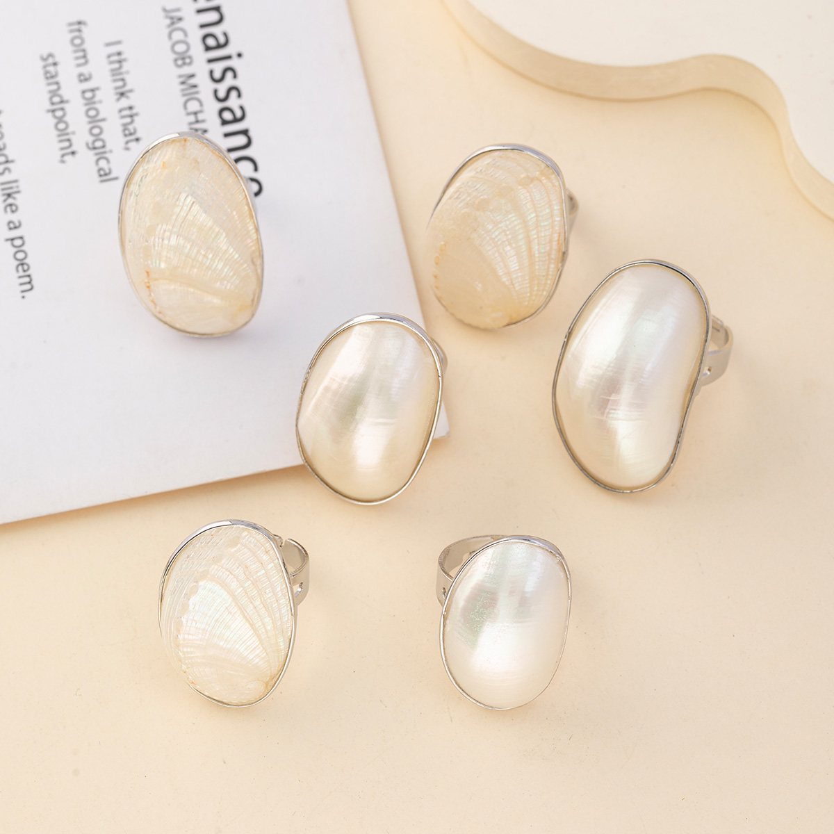 Cincin cangkang Chunky Vintage - Vintage Fashion Outlet ulasan dan harga