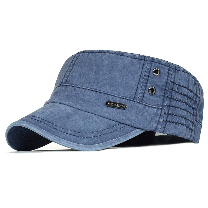 Topi Datar Katun Cuci Empat Mu - Vintage Fashion Hats ulasan dan harga