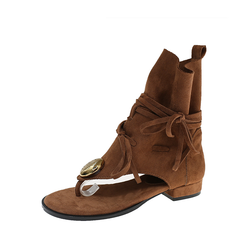 Sandal Thong Hiasan Logam Emas - Vintage Fashion Ladies ulasan dan harga