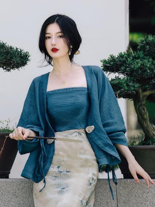 Set Rok Halter Tali Terbuka Mo - Vintage Fashion Years ulasan dan harga