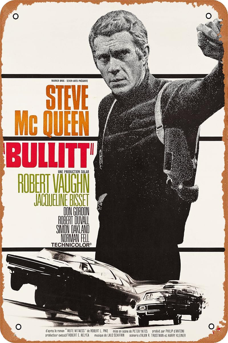 Poster Film Bullitt, Papan Log - Vintage Fashion Posters ulasan dan harga