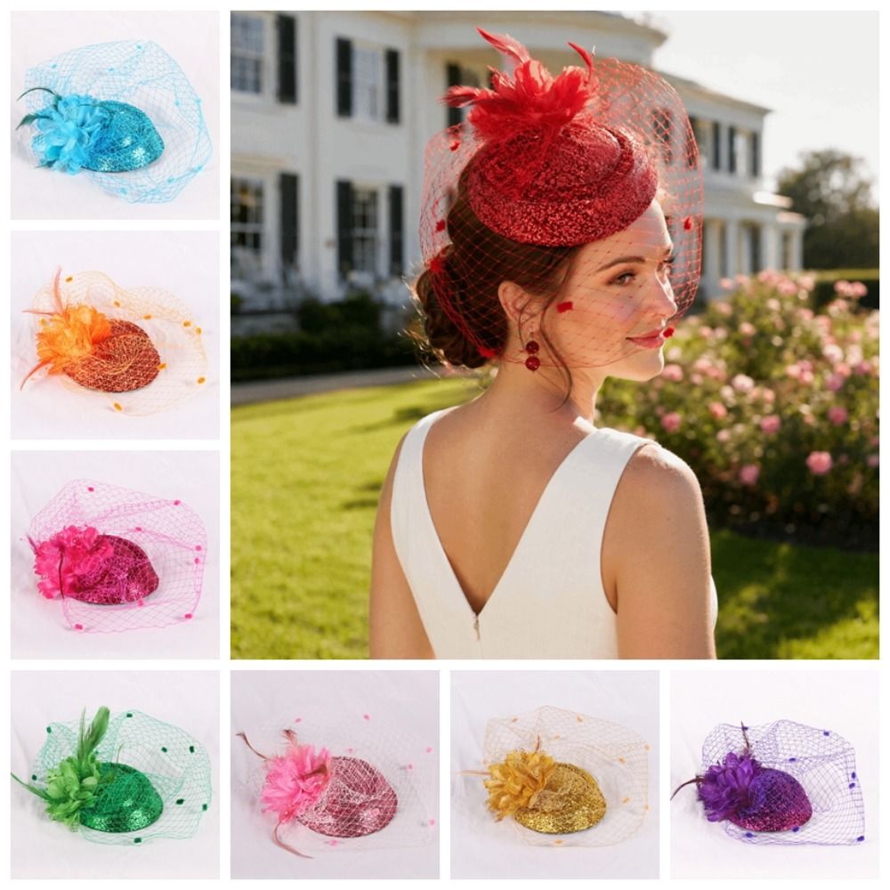 Kerudung Bunga Poliester untuk - Vintage Fashion Hats ulasan dan harga