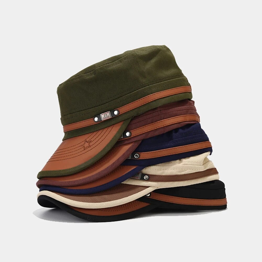Topi Cadet kasual pria, topi b - Vintage Fashion Hats ulasan dan harga