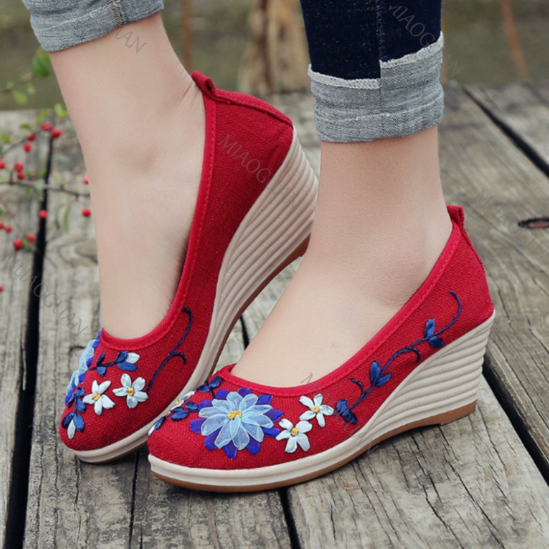 Sepatu Platform Wedge Nyaman W - Vintage Fashion Ladies ulasan dan harga