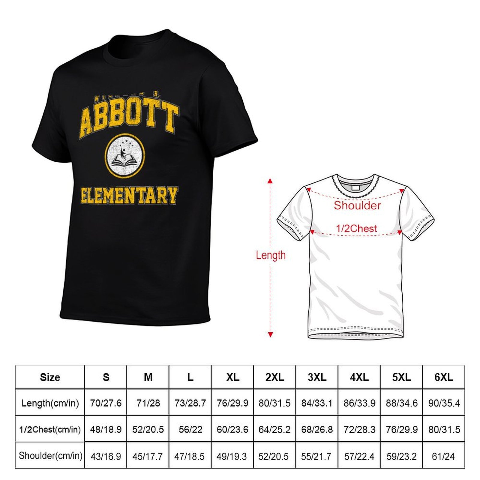 Kaos Abbott Elementary warna b - Vintage Fashion Archive ulasan dan harga