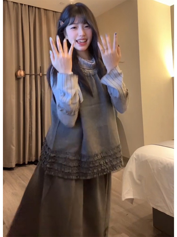 Set Tiga Potong Gaya Korea Art - Vintage Fashion Years ulasan dan harga