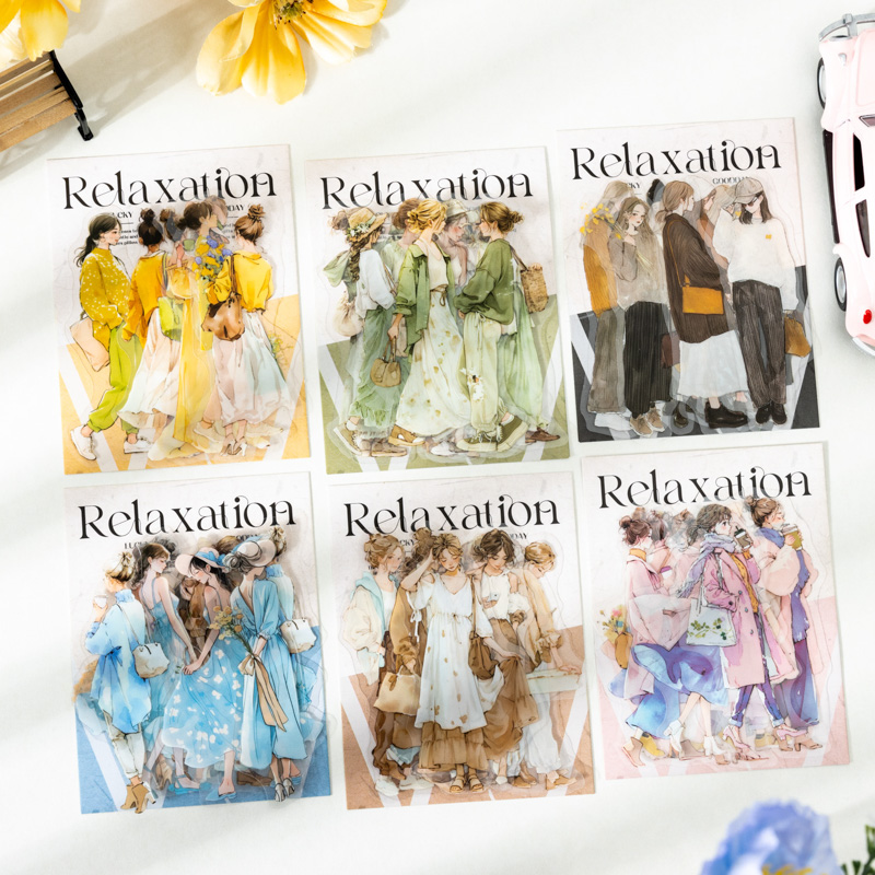 JIANQI 20 pcs/pak Stiker Karak - Vintage Fashion Journal ulasan dan harga