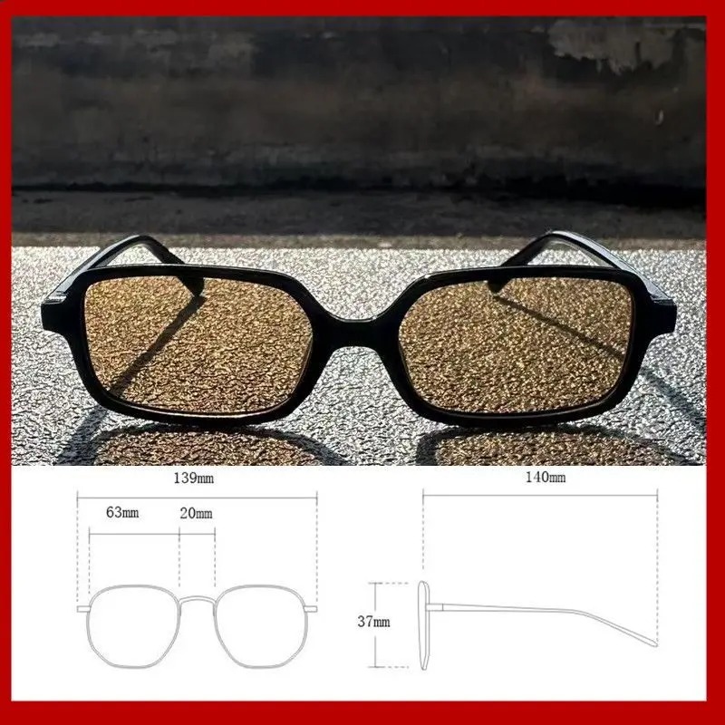 Kacamata Hitam Persegi Panjang - Vintage Fashion Images ulasan dan harga