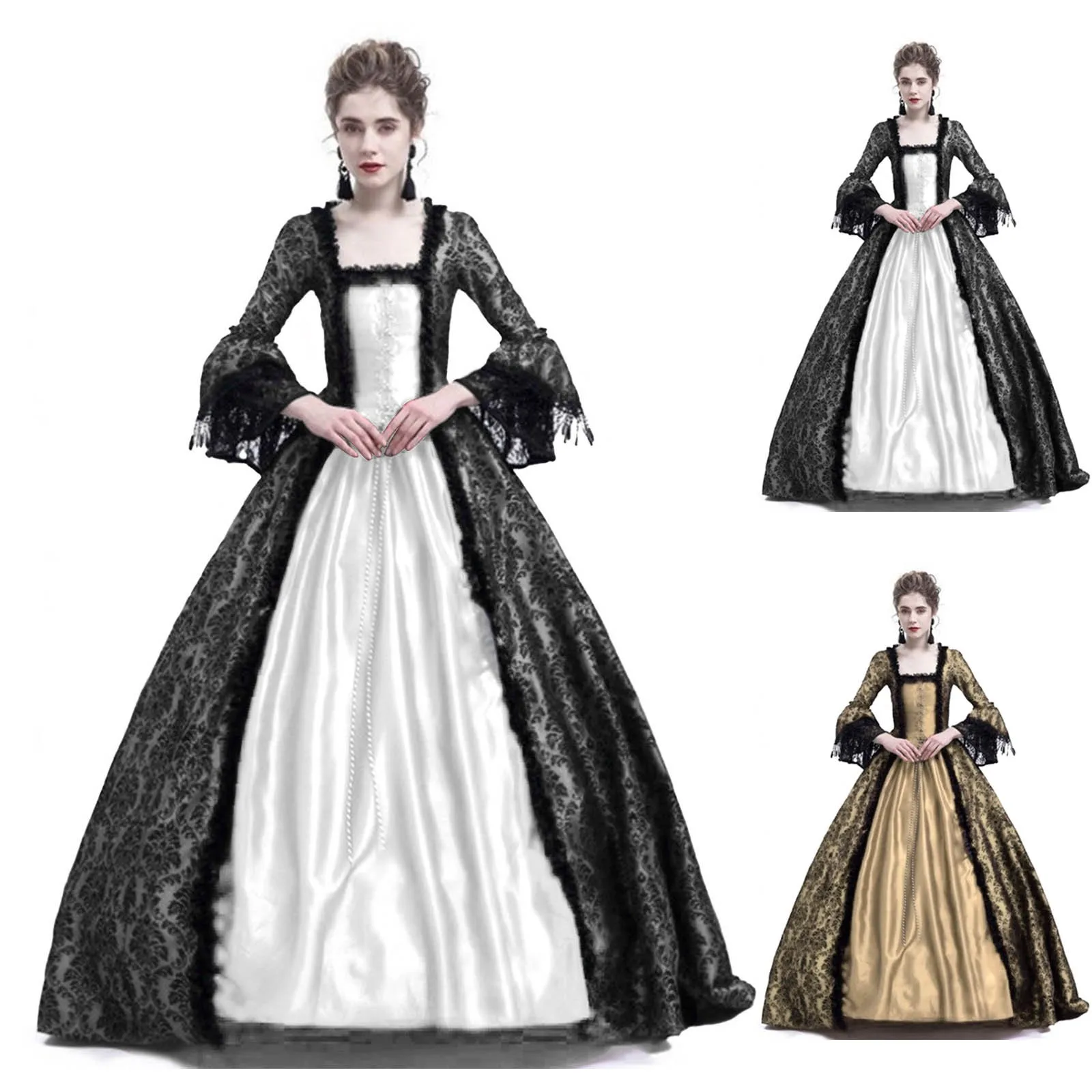 Kostum Halloween Cosplay Palac - Vintage Victorian Fashion ulasan dan harga